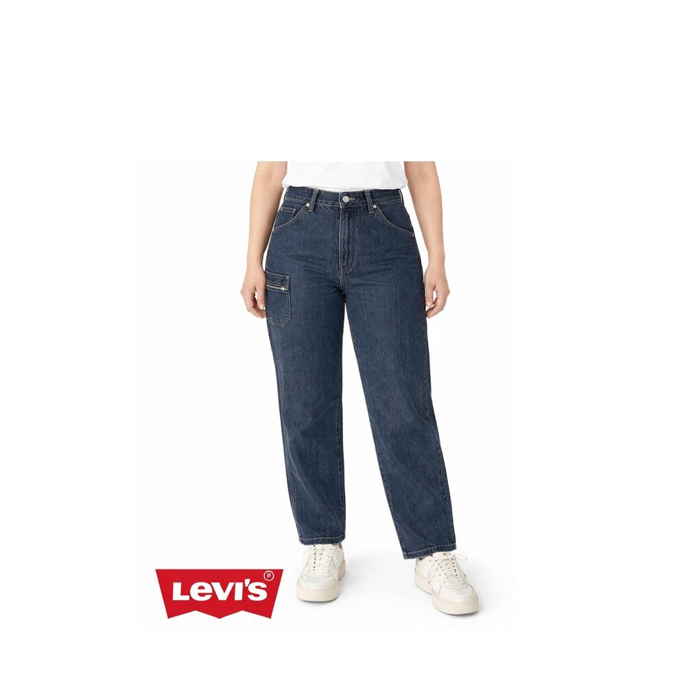 Levis Jeans Womens Size 16M Utility Cargo Jeans Dark Wash Carpenter Vintage Y2K